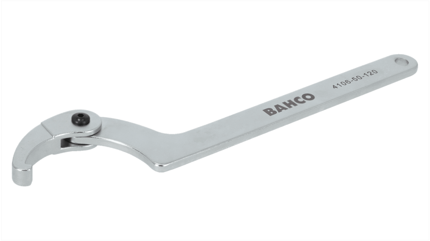 Bahco Adjustable Spanner, 295 mm Overall, 50 → 120mm Jaw Capacity, Long Handle