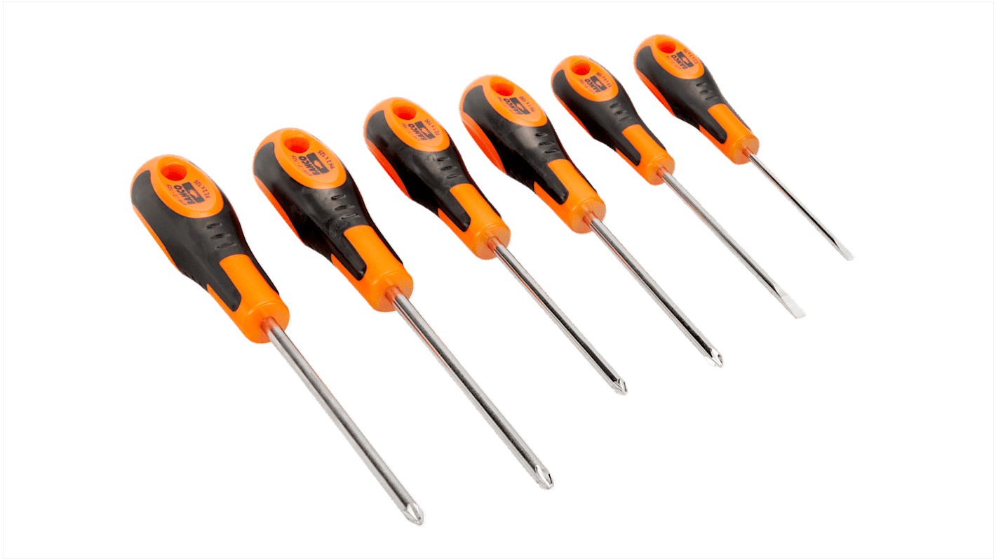 Bahco Slotted Standard Screwdriver, 6-Piece