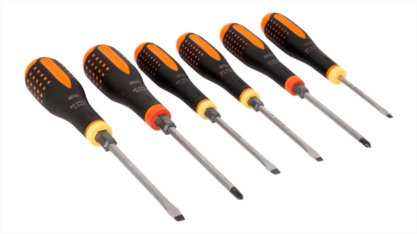 Bahco Slotted Insulated Screwdriver, 6-Piece