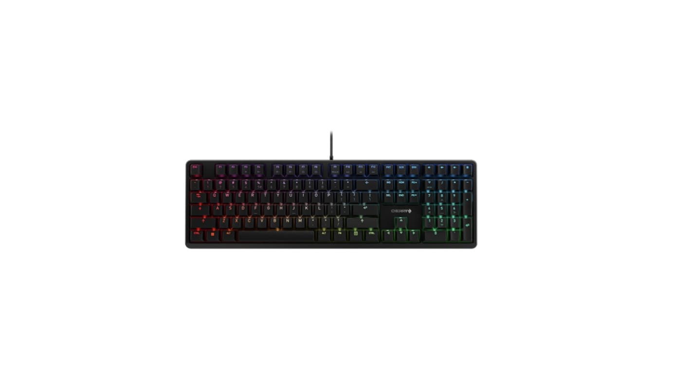 Teclado Cherry, , Con cable, Negro, USB, Qwerty EU