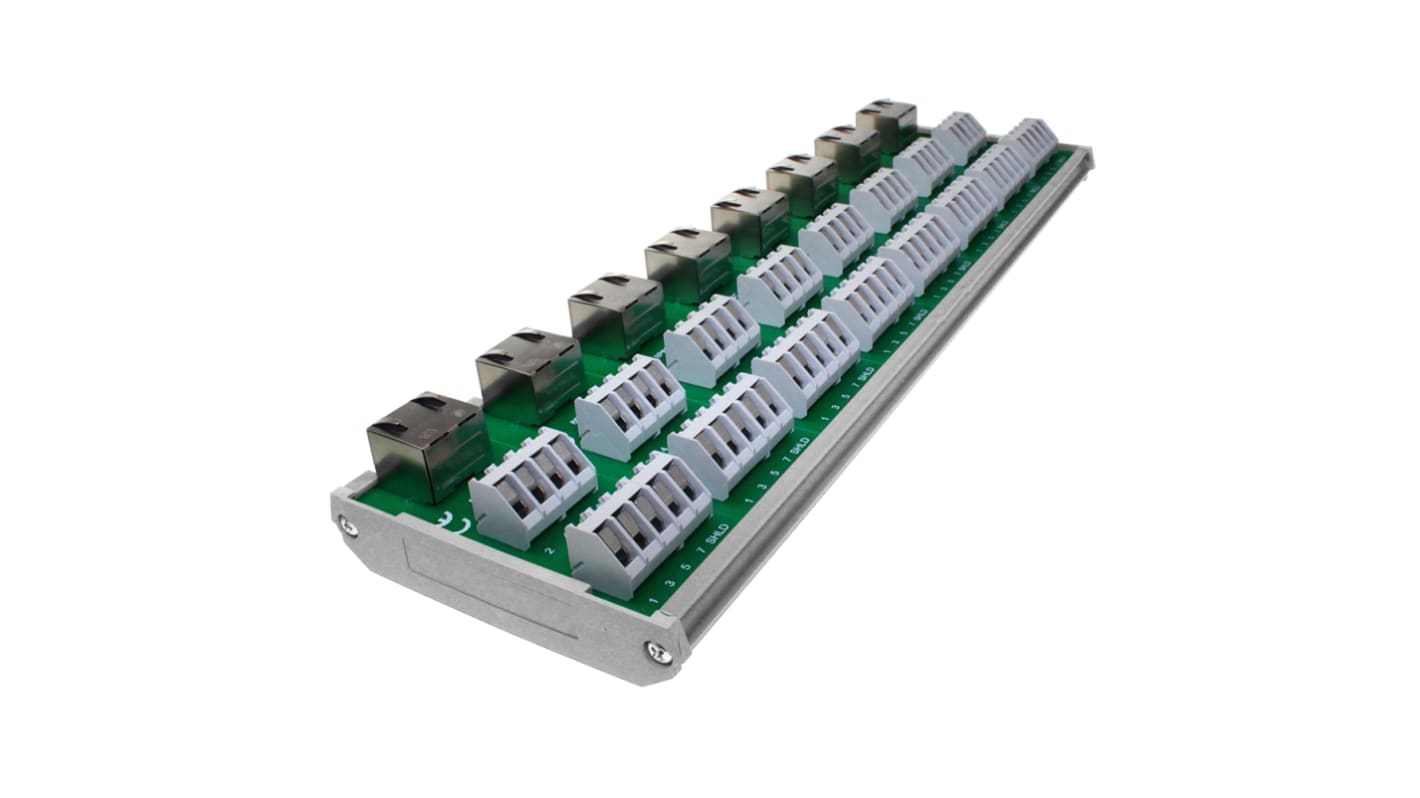 CAMDENBOSS CIM Series 8-Contact Socket Interface Module, RJ45 Connector, DIN Rail, 100mA