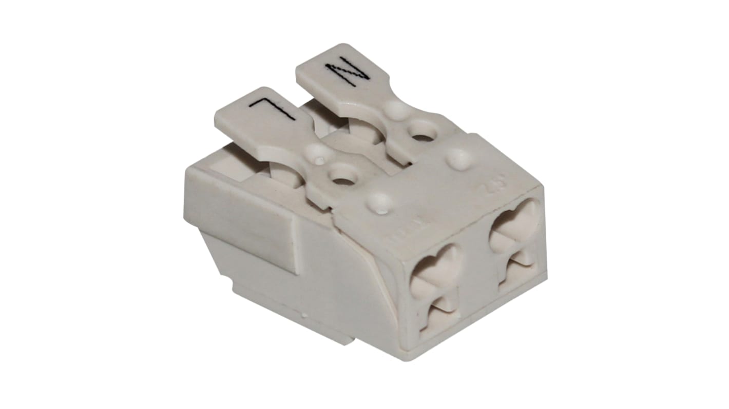 CAMDENBOSS CPW Series Connector, 2-Way, 24A, 0.5 → 2 mm² Wire, Push In Termination