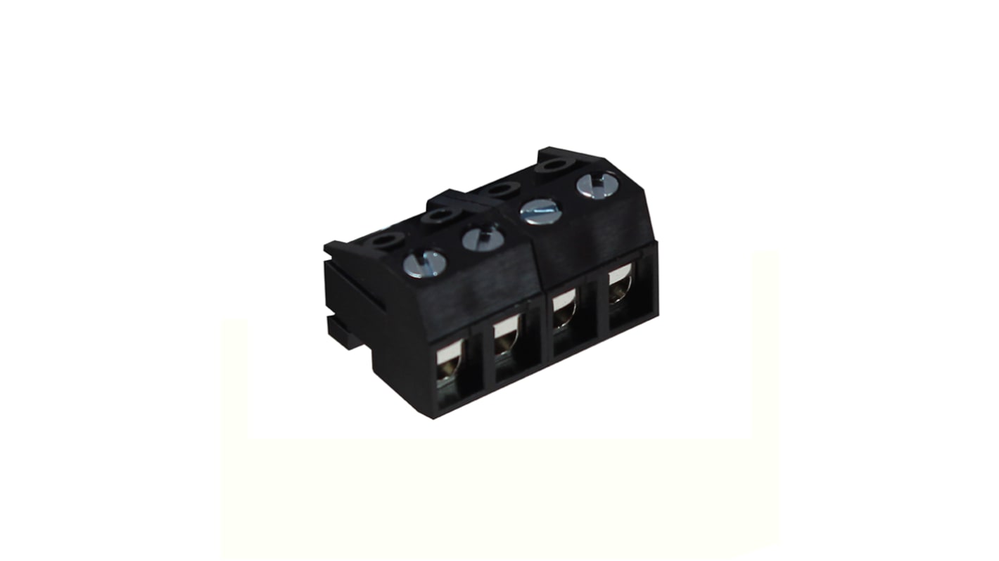 CAMDENBOSS 5mm Pitch 4 Way Right Angle Pluggable Terminal Block, Plug, Through Hole, Screw Termination