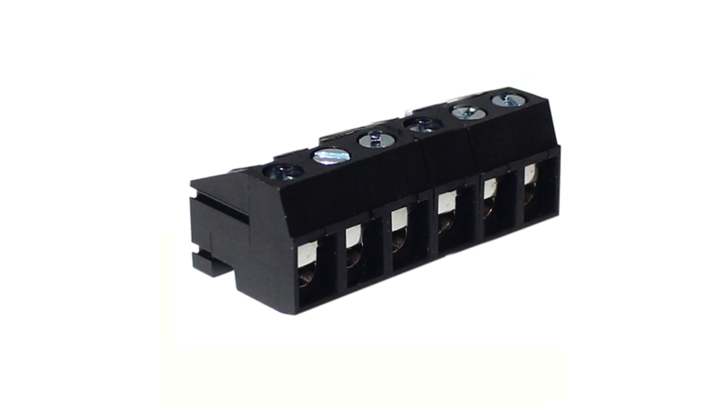 CAMDENBOSS 5mm Pitch 6 Way Right Angle Pluggable Terminal Block, Plug, Through Hole, Screw Termination