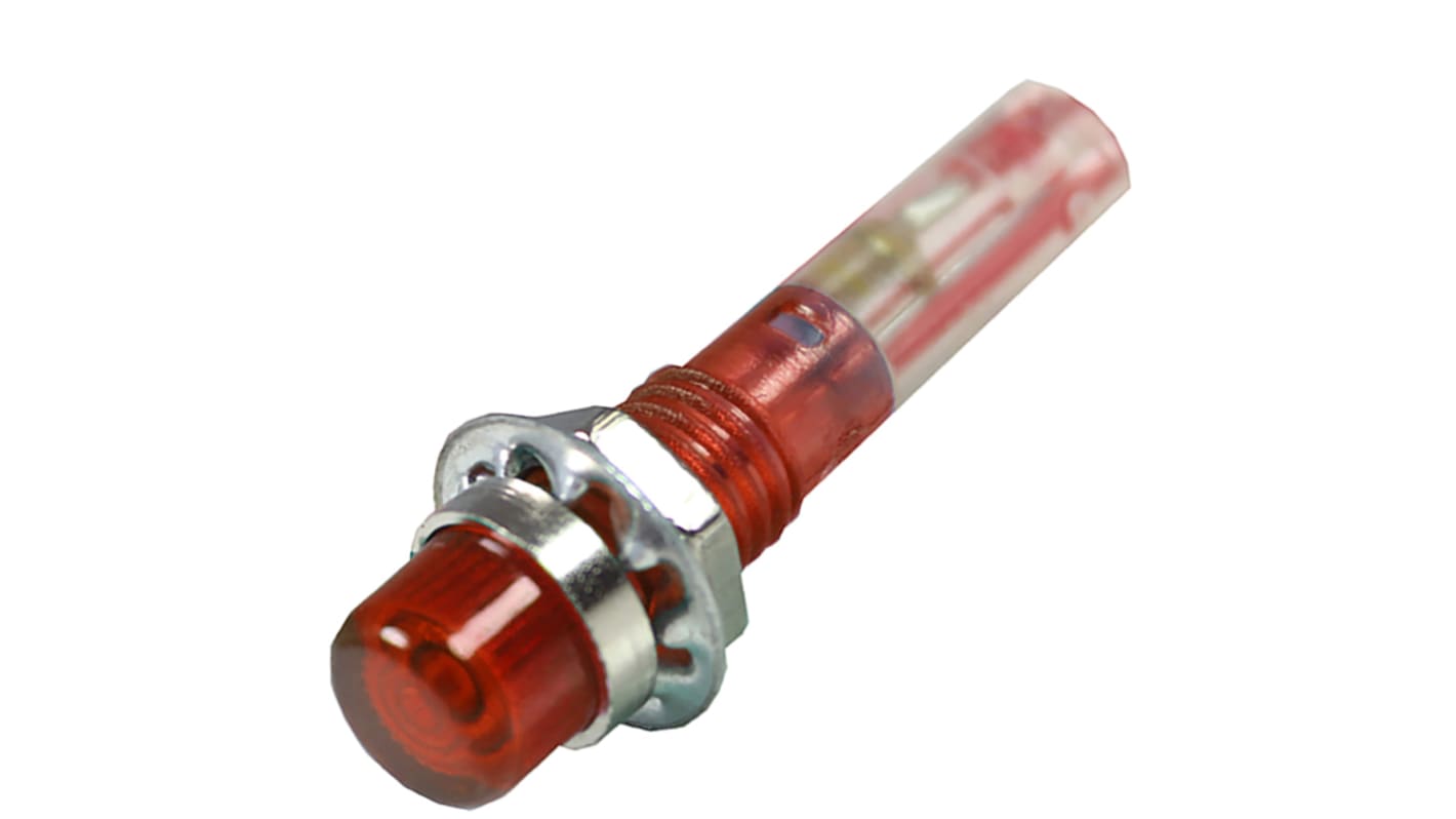 CAMDENBOSS 515 MPA series Series Red Indicator, 24V, 6.4mm Mounting Hole Size, Lead Wires Termination