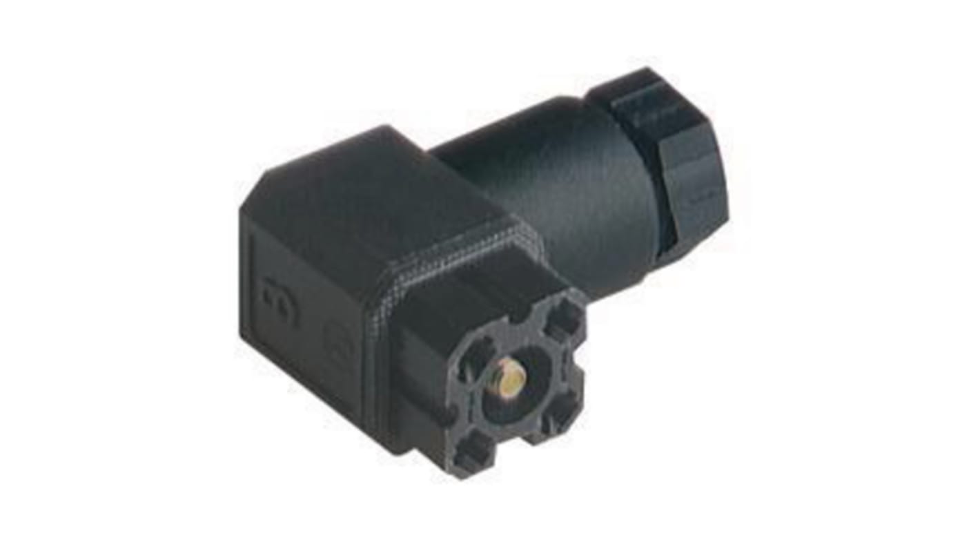 Hirschmann, G Series IP65 Black Screw 4P Angled Power Connector Socket, Rated At 6A, 50 V ac/dc