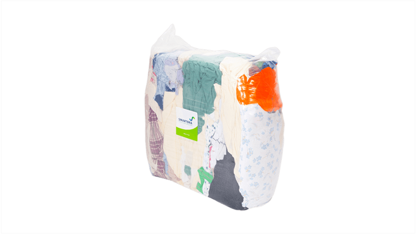 Davis & Moore Rags 10Kg Multi Colour Cotton Wipes for General Purpose, Dry Use, Bag, Repeat Use