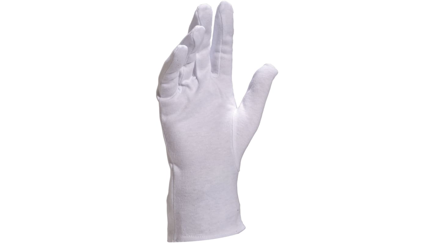 Delta Plus COB40 White Cotton Mechanical Protection Work Gloves, Size 9, Large