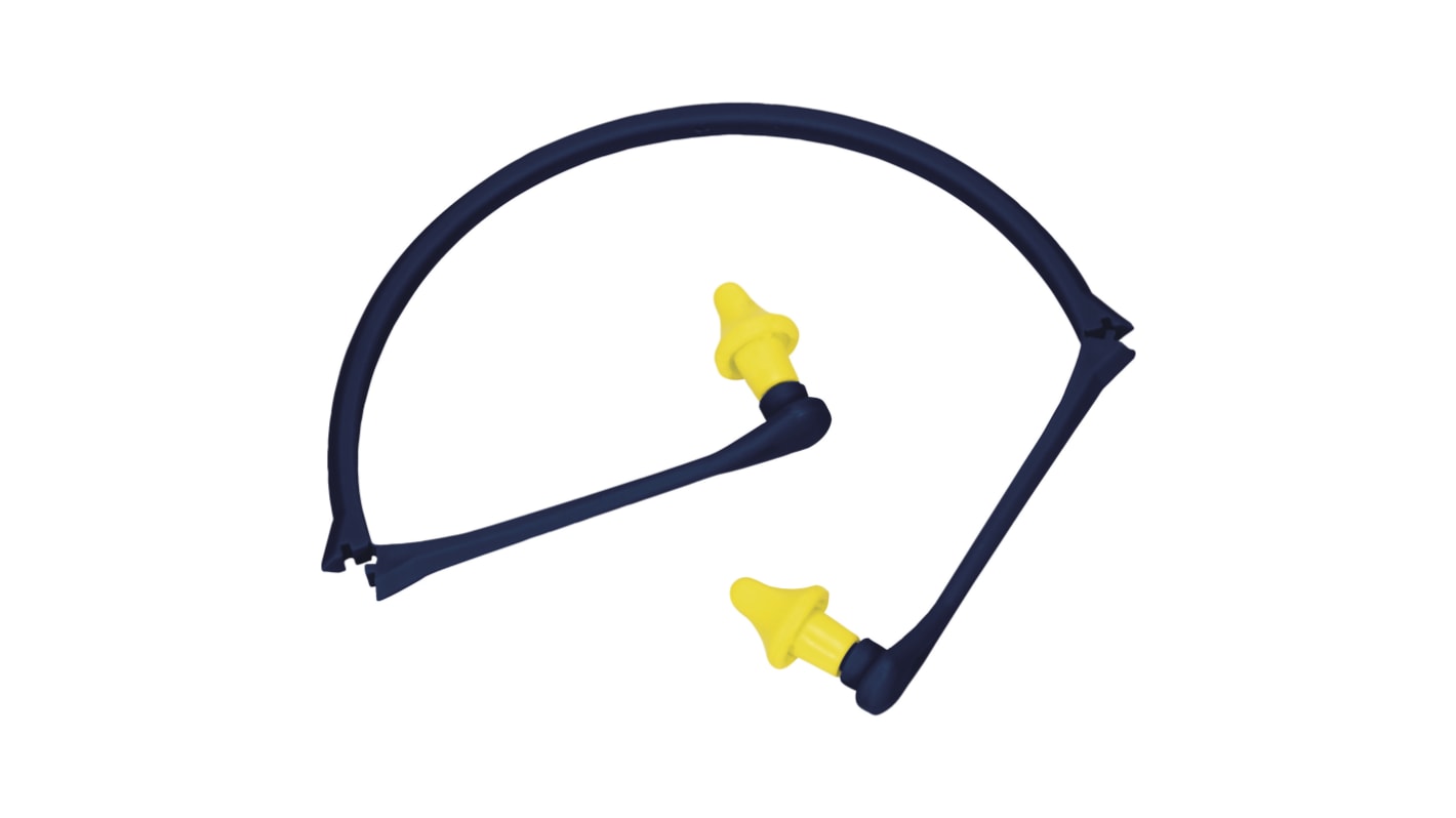 Delta Plus CONICAP01 Series Blue, Yellow Disposable Headband Ear Plugs, 28dB Rated