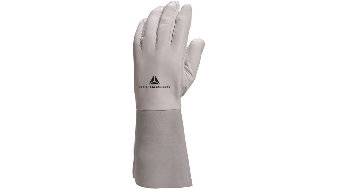 Guantes de trabajo de Piel Gris Delta Plus serie GFA115K, talla 10, Soldadura