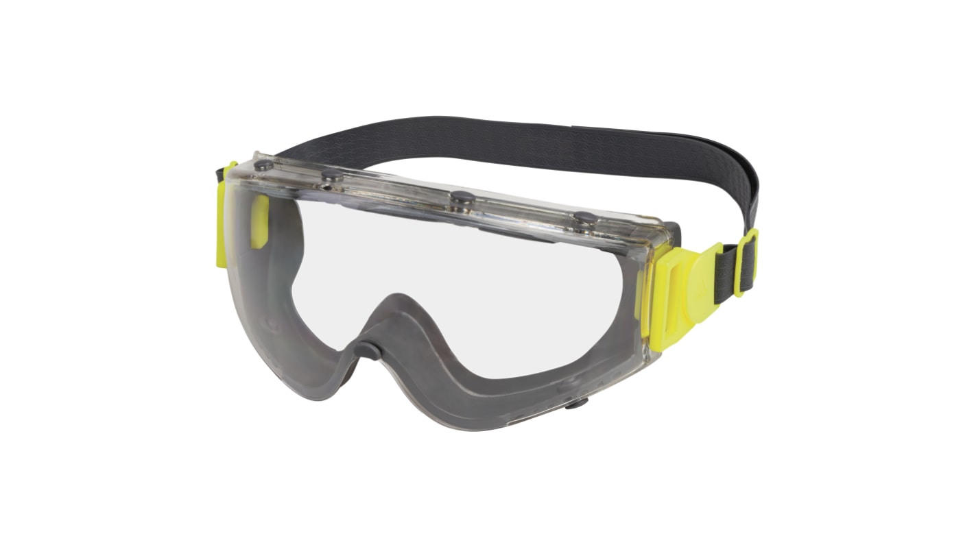 Delta Plus SAJAM, Scratch Resistant Anti-Mist Safety Goggles with Clear Lenses