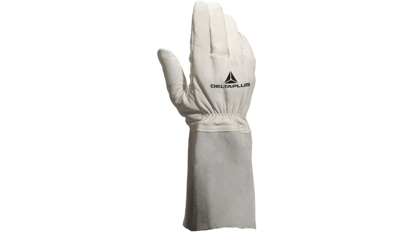 Delta Plus TIG15K Grey Leather Welding Work Gloves, Size 9, Large