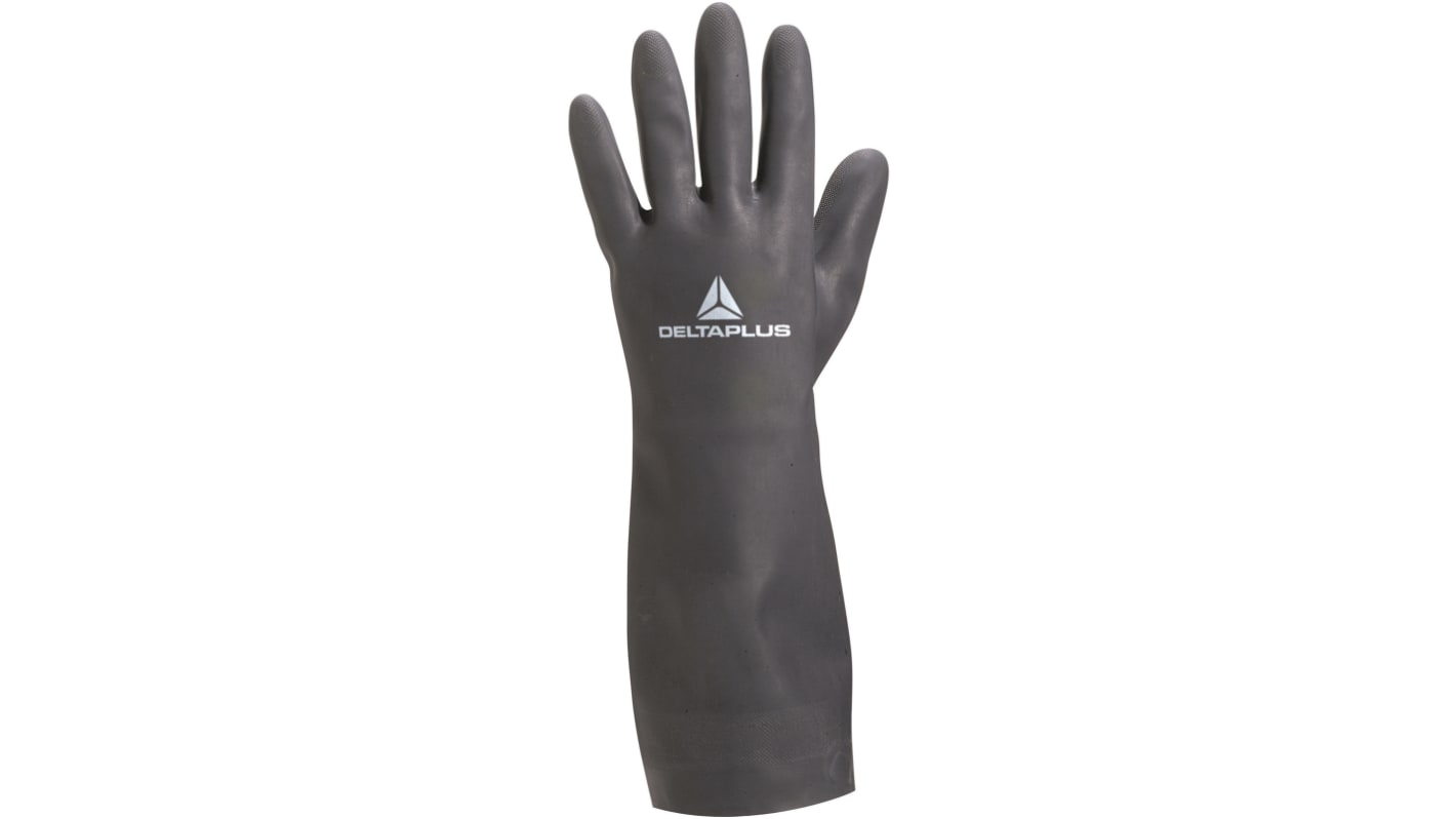 Delta Plus TOUTRAVO VE510 Black Chemical Resistant Work Gloves, Size 10, XL, Neoprene Coating