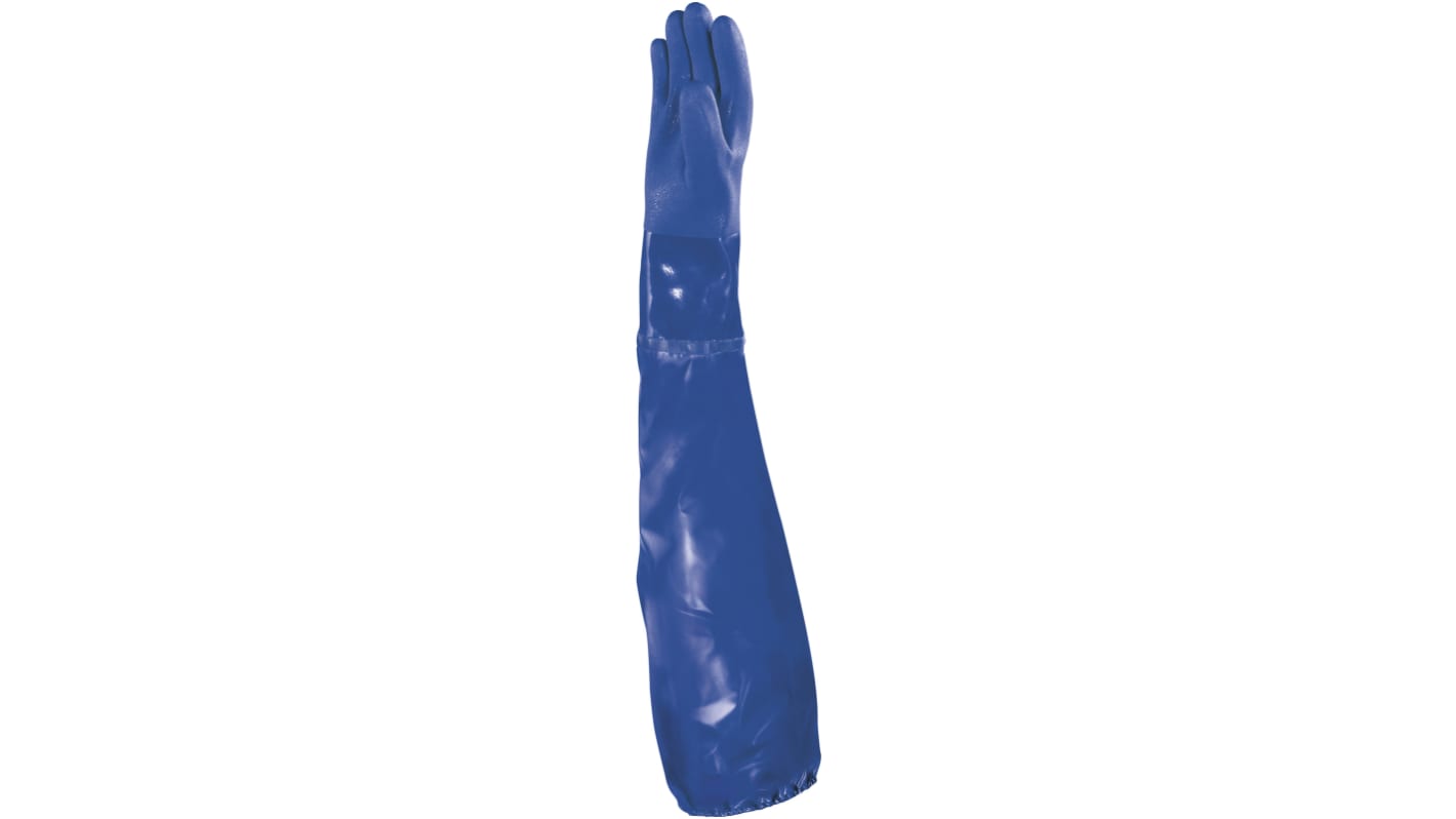 Delta Plus PETRO VE766 Blue Chemical Resistant Work Gloves, Size 10, PVC Coating