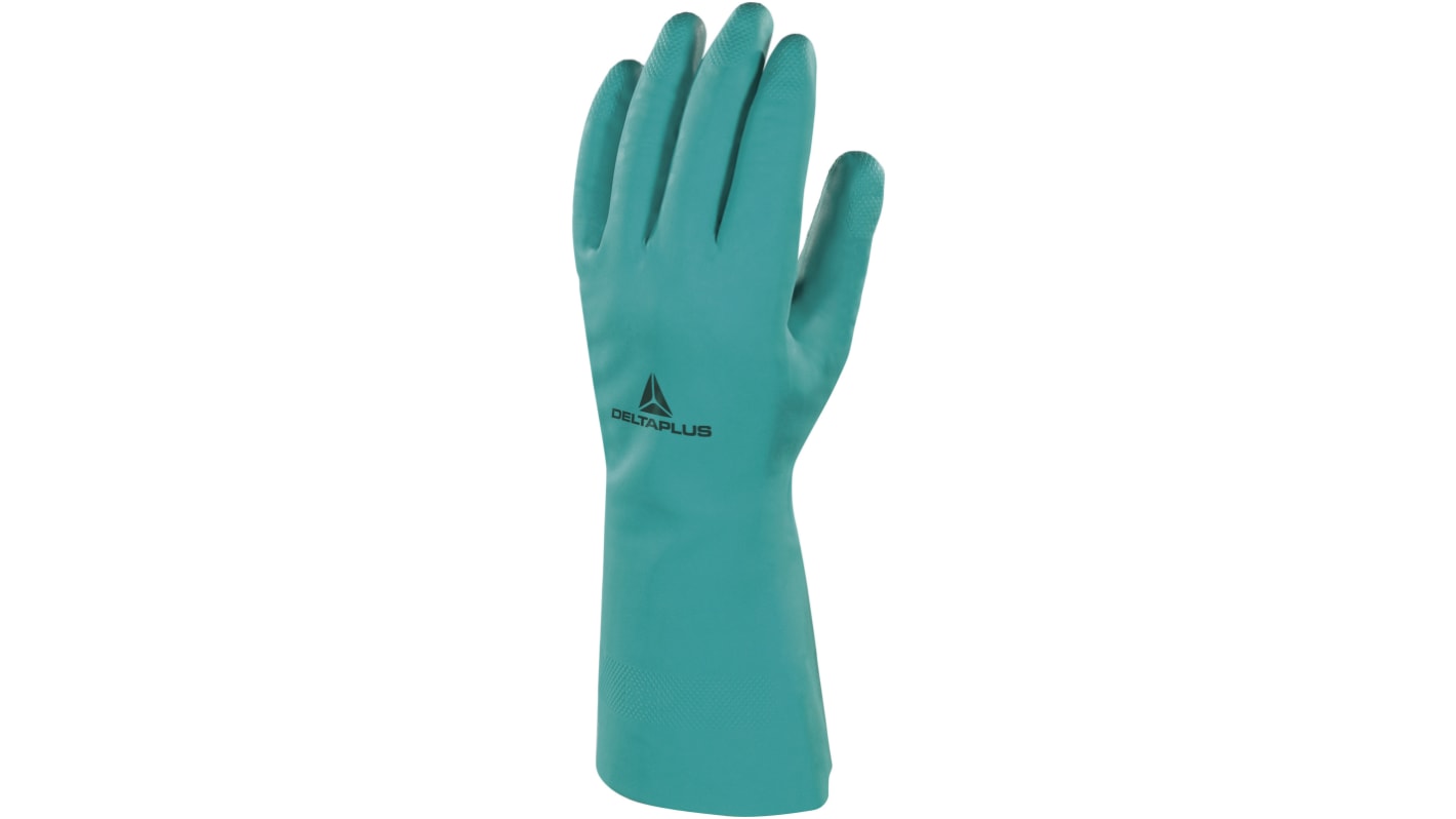 Delta Plus NITREX VE803 Green Chemical Resistant Work Gloves, Size 10, Nitrile Coating