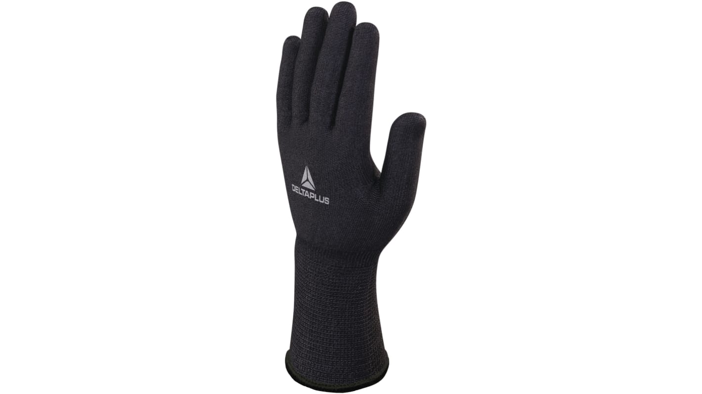 Delta Plus VENICUT59 LIGHT PLUS Black DELTANOCut Fiber Cut Resistant Work Gloves, Size 7, Small