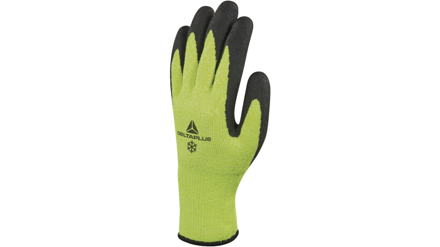 Delta Plus APOLLON VV733 Black, Orange HPPE Breathable Work Gloves, Size 8, Latex Coating