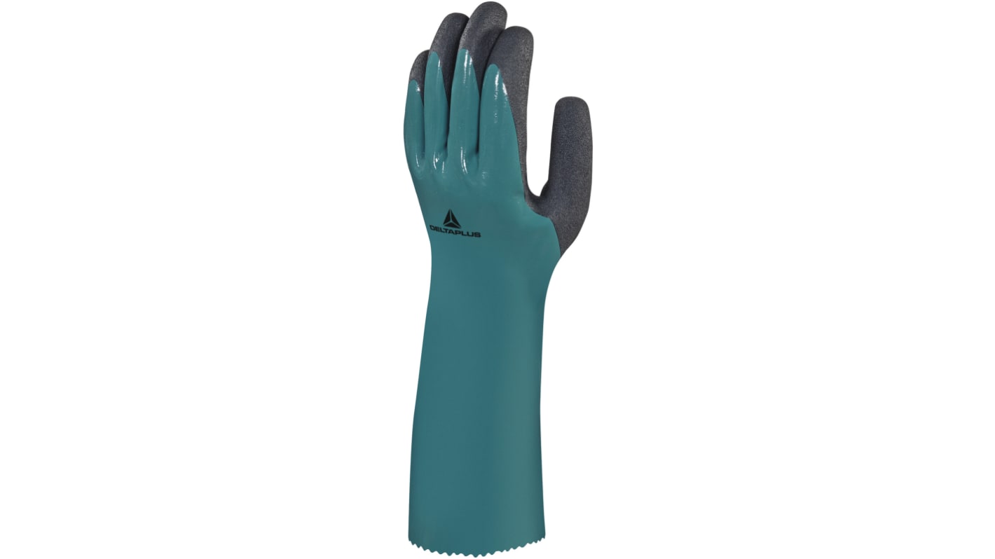 Guantes de trabajo de Poliamida Verde Delta Plus serie CHEMSAFE VV835, talla 10, con recubrimiento de Espuma de