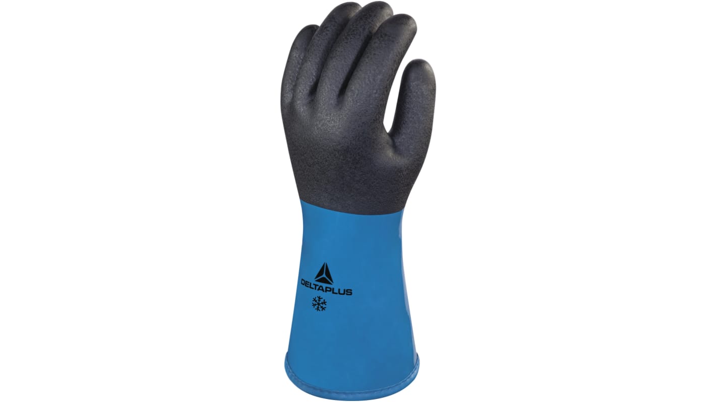 Guantes de trabajo de Acrílico Verde Delta Plus serie CHEMSAFE VV835, talla 10, con recubrimiento de Espuma de nitrilo,