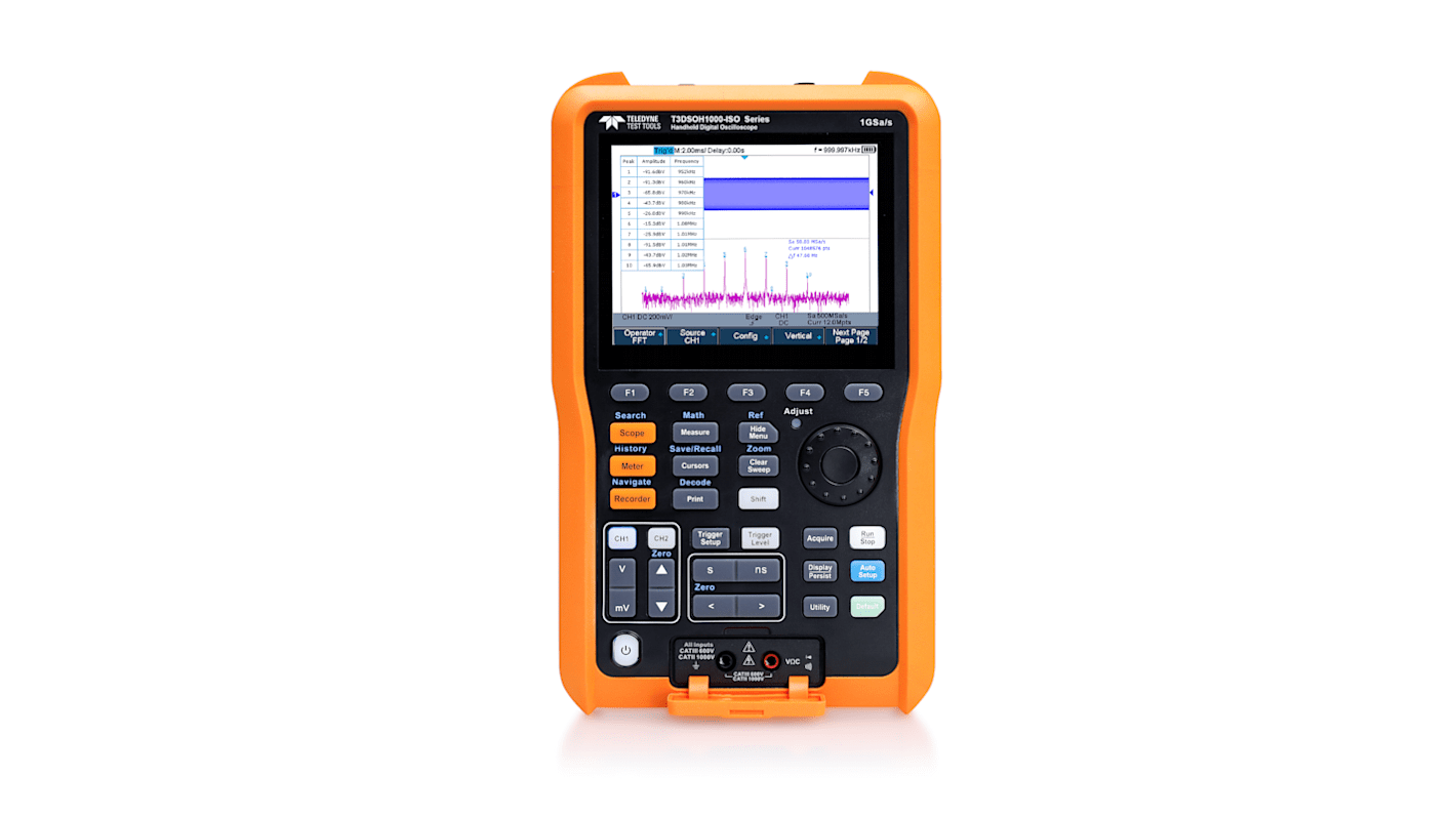Teledyne LeCroy T3DSOH Series Digital Handheld Oscilloscope, 2 Analogue Channels, 100MHz - UKAS Calibrated