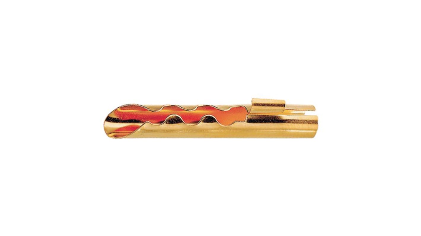 Stäubli 4 mm Bananenstecker Gold, Kontakt vergoldet, 30V / 19A, Lötanschluss