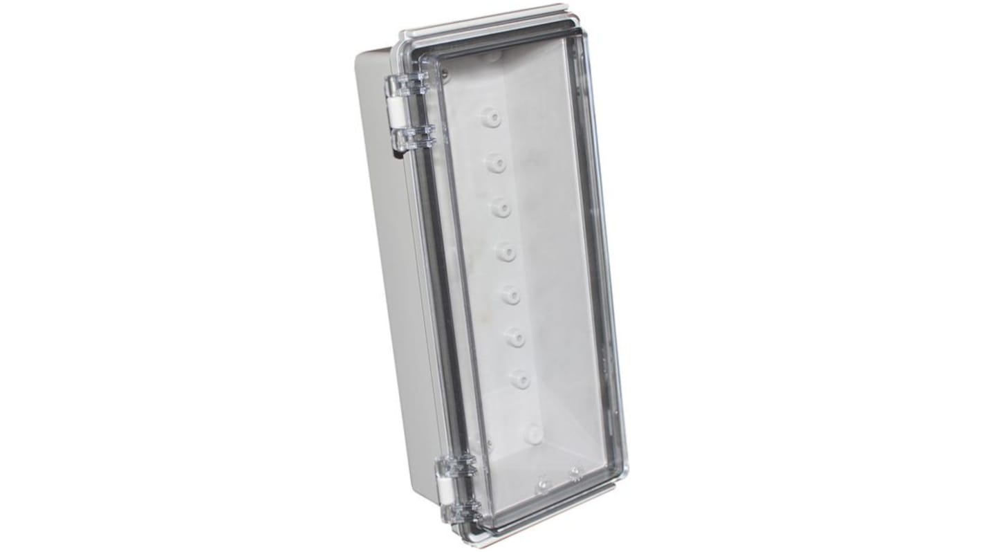 CAMDENBOSS X8 Series Grey ABS Enclosure, IP66, IP67, IK07, IK08, Grey Lid, 260 x 100 x 110mm