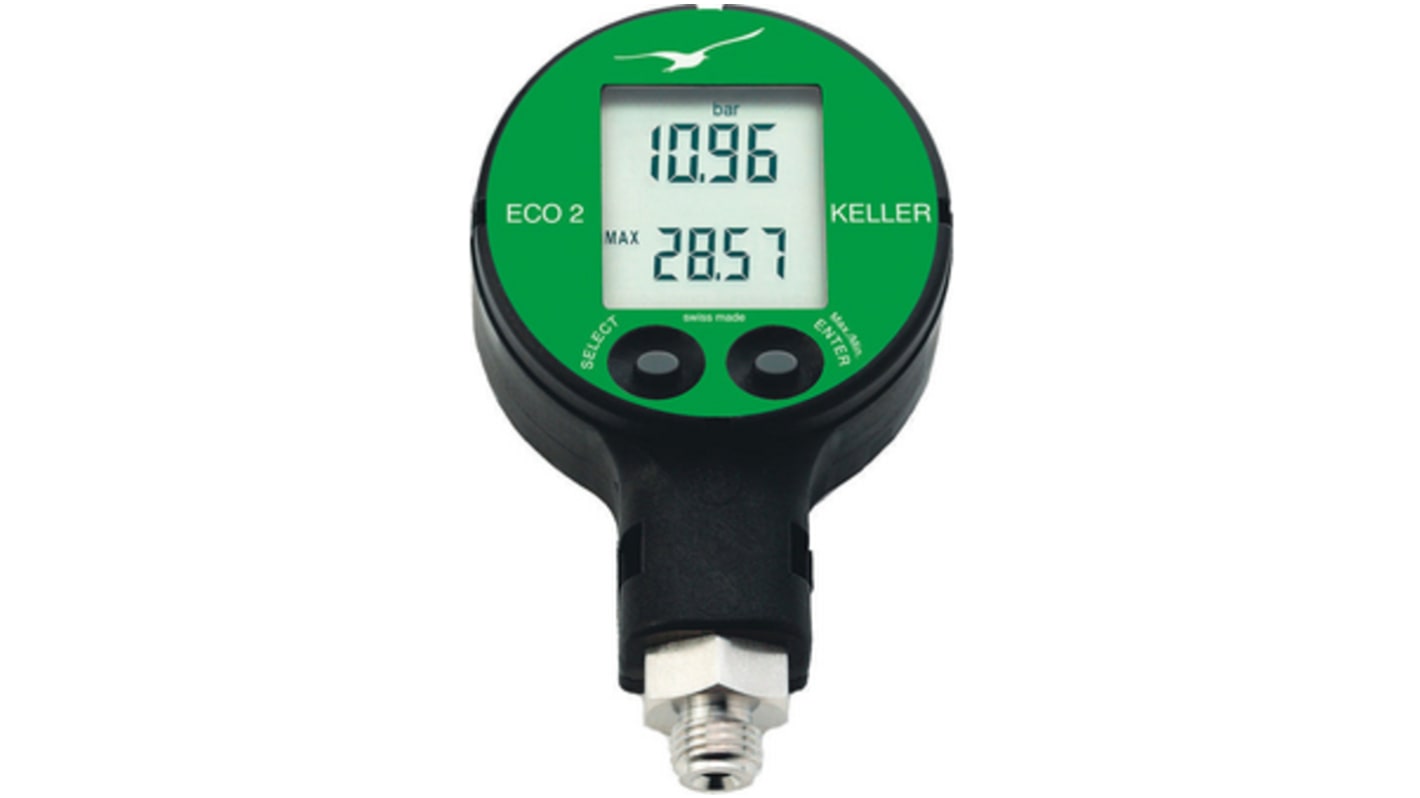 Sensor de presión absoluta Keller, -1bar → 30bar, salida Pantalla