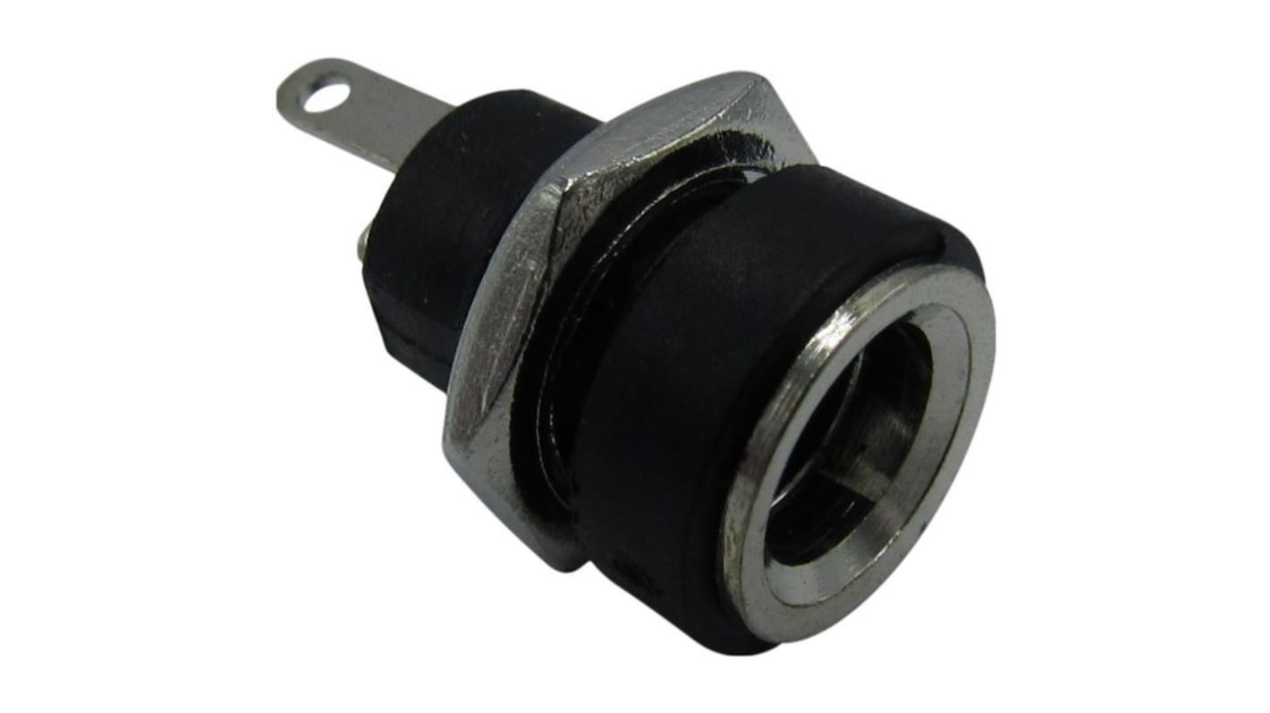 Conector DC hembra, RND RND, Ø int. 2.1mm, Ø ext. 5.5mm, Montaje en Panel, 12 V, 3A