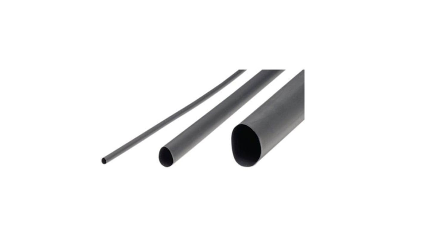 RND Halogen Free Heat Shrink Tubing, Black x 1.2m Length 3:1 Ratio, RND Series