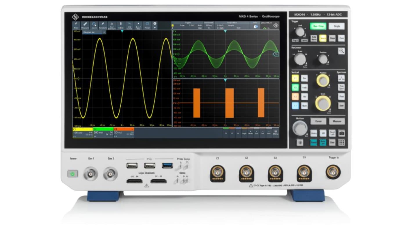 Rohde & Schwarz MXO4-K31 oszcilloszkóp szoftverek, Teljesítményelemzési opció, használható:(R&S MXO 4 sorozatú