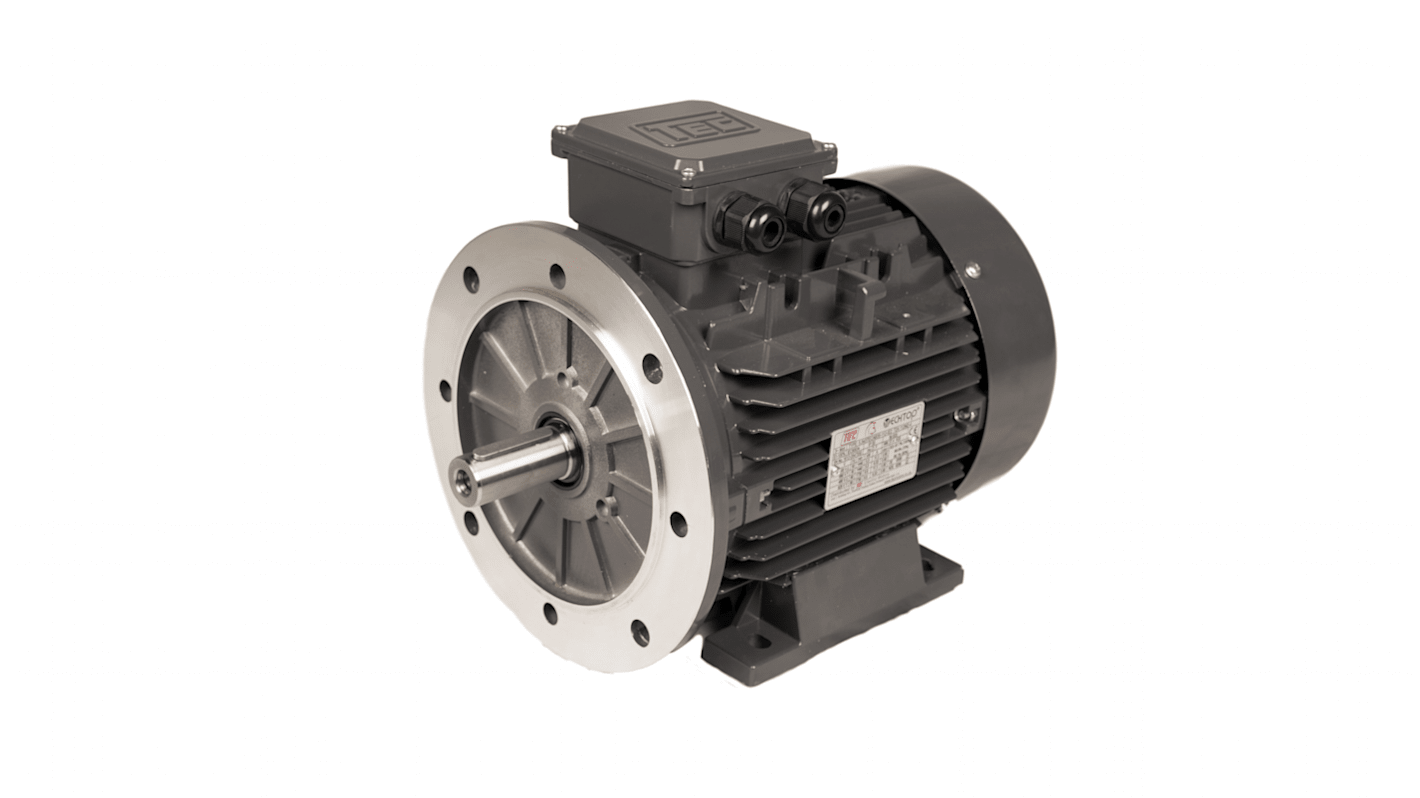 TEC Motors T2A Clockwise AC Motor, 180 W, IE2, 3 Phase, 2 Pole, B35 Foot & Flange Mounted Mounting