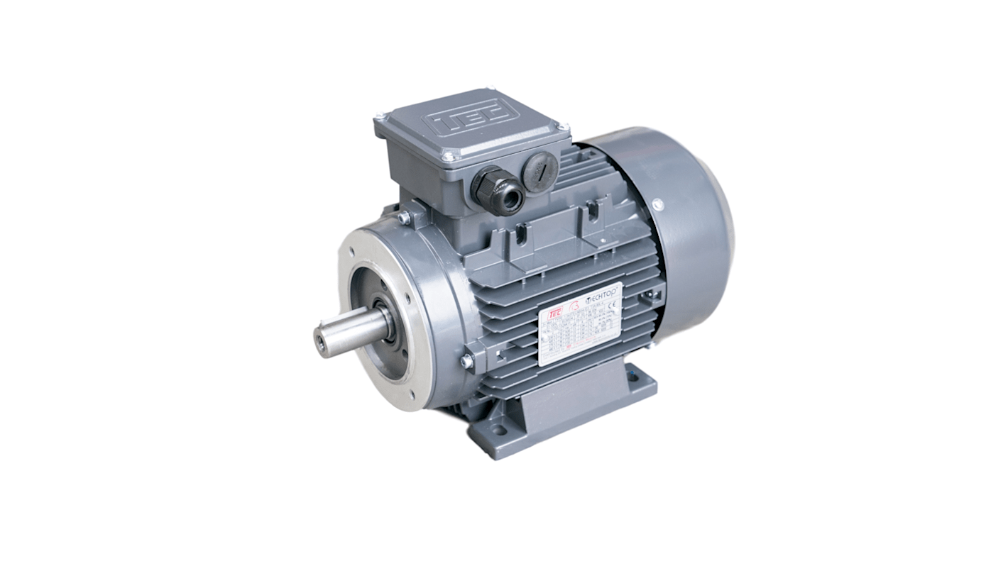 TEC Motors T2A Clockwise AC Motor, 180 W, IE2, 3 Phase, 4 Pole, B34 Foot & Face Mounted Mounting