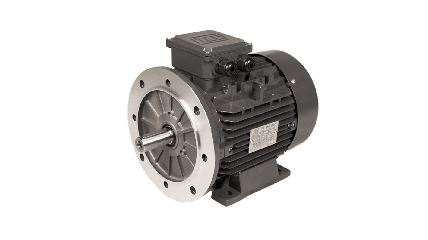 TEC Motors T2A Clockwise AC Motor, 180 W, IE2, 3 Phase, 4 Pole, B35 Foot & Flange Mounted Mounting