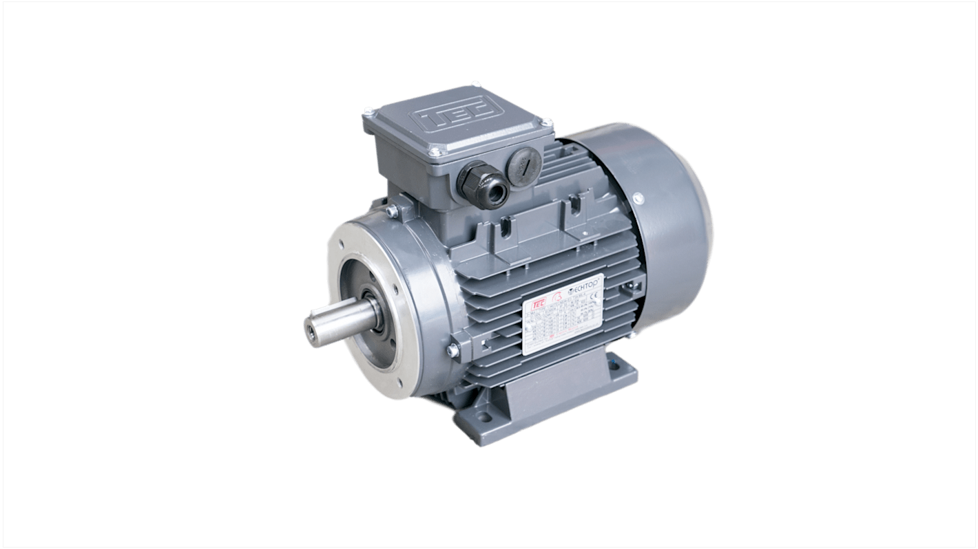 TEC Motors T2A Clockwise AC Motor, 250 W, IE2, 3 Phase, 2 Pole, B34 Foot & Face Mounted Mounting