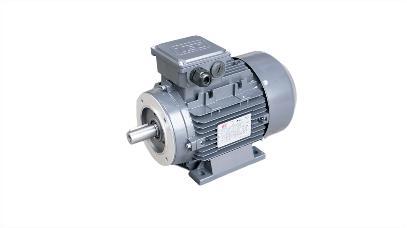 TEC Motors T2A Clockwise AC Motor, 250 W, IE2, 3 Phase, 4 Pole, B34 Foot & Face Mounted Mounting