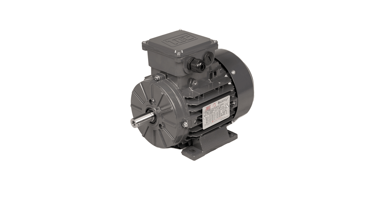 TEC Motors T2A Clockwise AC Motor, 250 W, IE2, 3 Phase, 4 Pole, B3 Foot Mounted Mounting