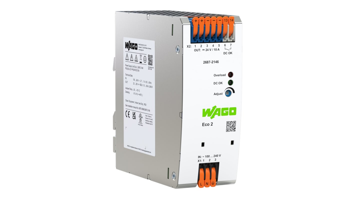 Wago 90 → 264V Input DIN Rail Uninterruptible Power Supply