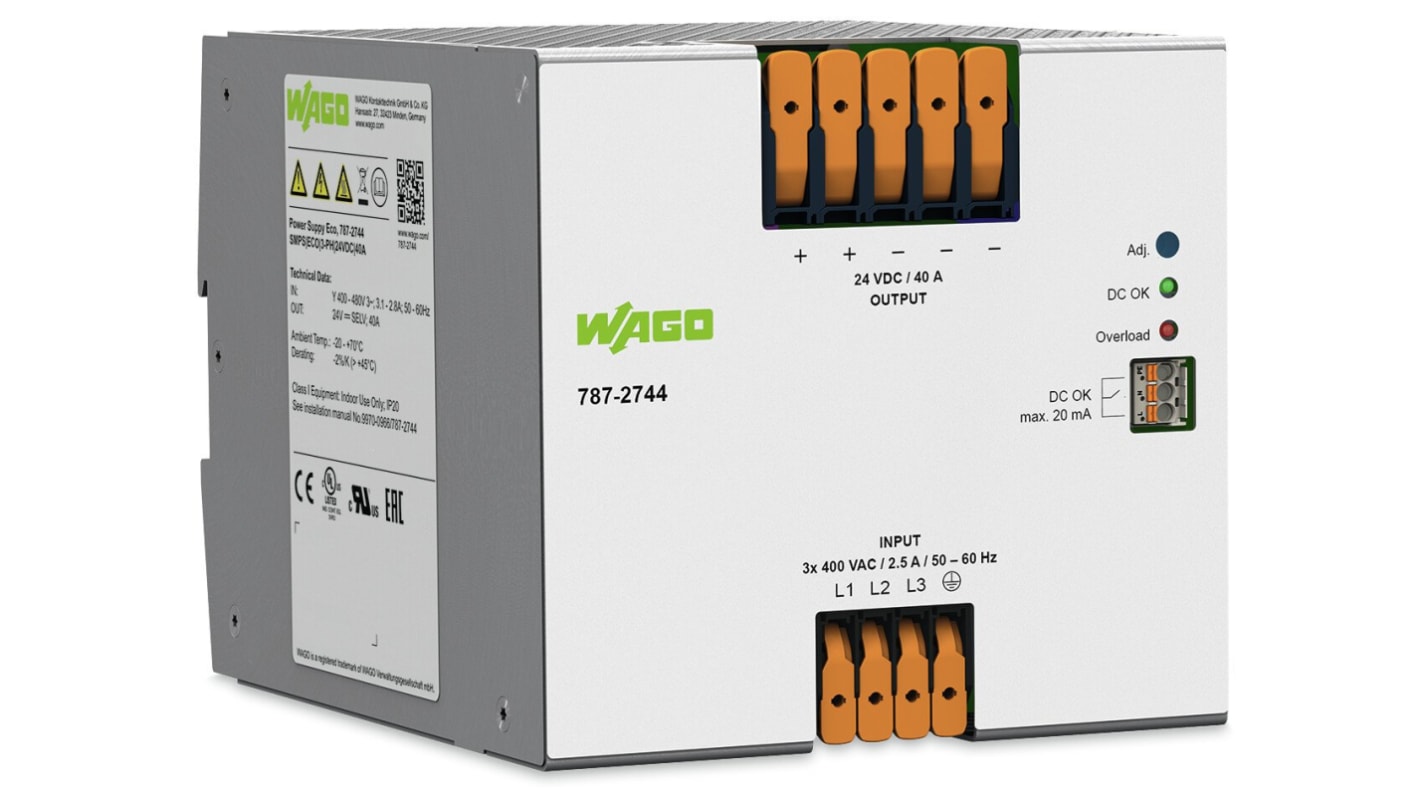 Wago 560 → 700V Input DIN Rail Uninterruptible Power Supply