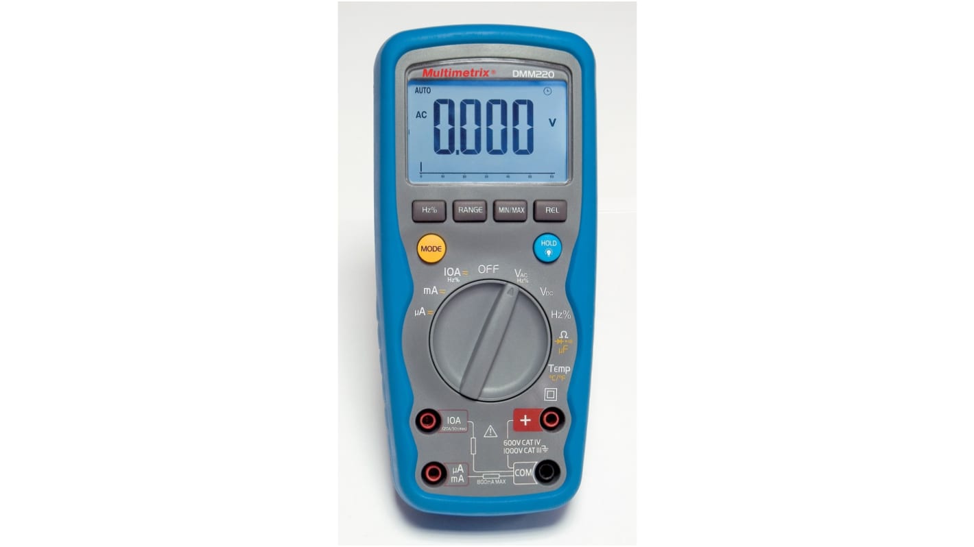 Chauvin Arnoux DMM220 Handheld Digital Multimeter, 10A ac Max, 10A dc Max - RS Calibrated