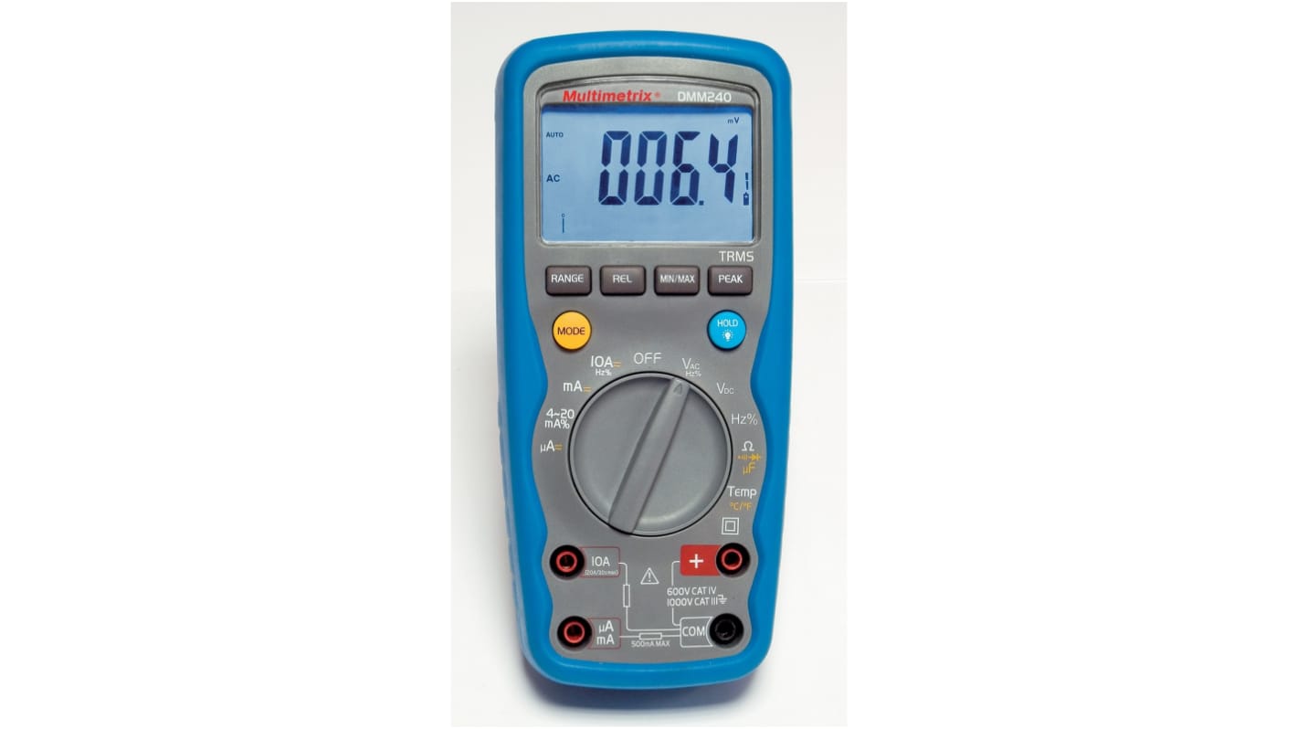 Chauvin Arnoux DMM240 Handheld Digital Multimeter, 10A ac Max, 10A dc Max - RS Calibrated