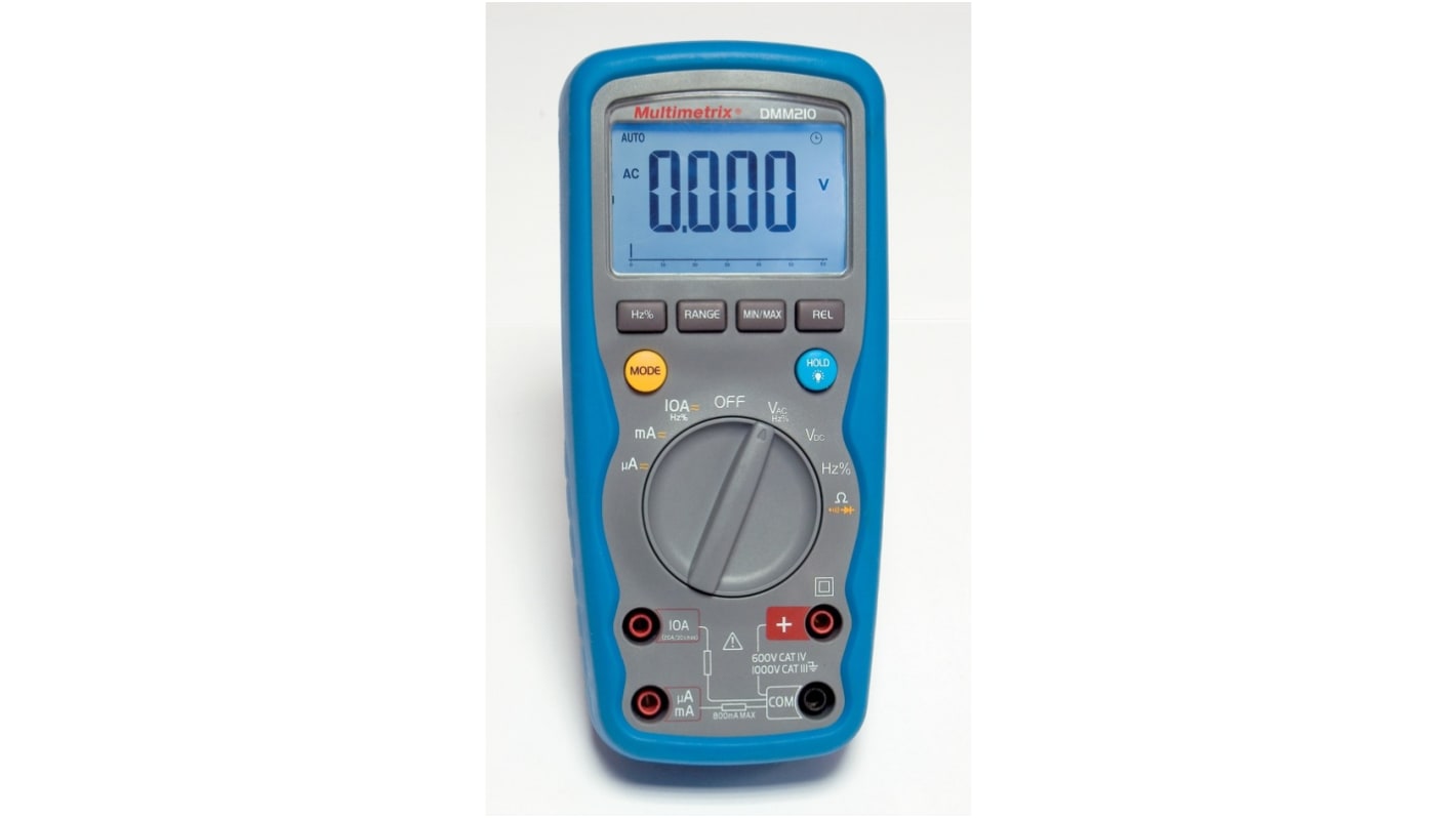 Chauvin Arnoux DMM210 Handheld Digital Multimeter, 10A ac Max, 10A dc Max - UKAS Calibrated