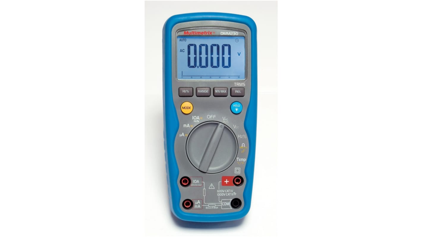 Chauvin Arnoux DMM230 Handheld Digital Multimeter, 10A ac Max, 10A dc Max - UKAS Calibrated