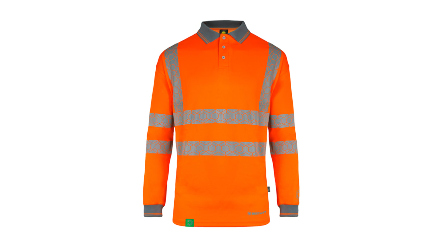 Polo haute visibilité manches longues Beeswift EWCPKLS, Orange, taille 3XL, Unisexe