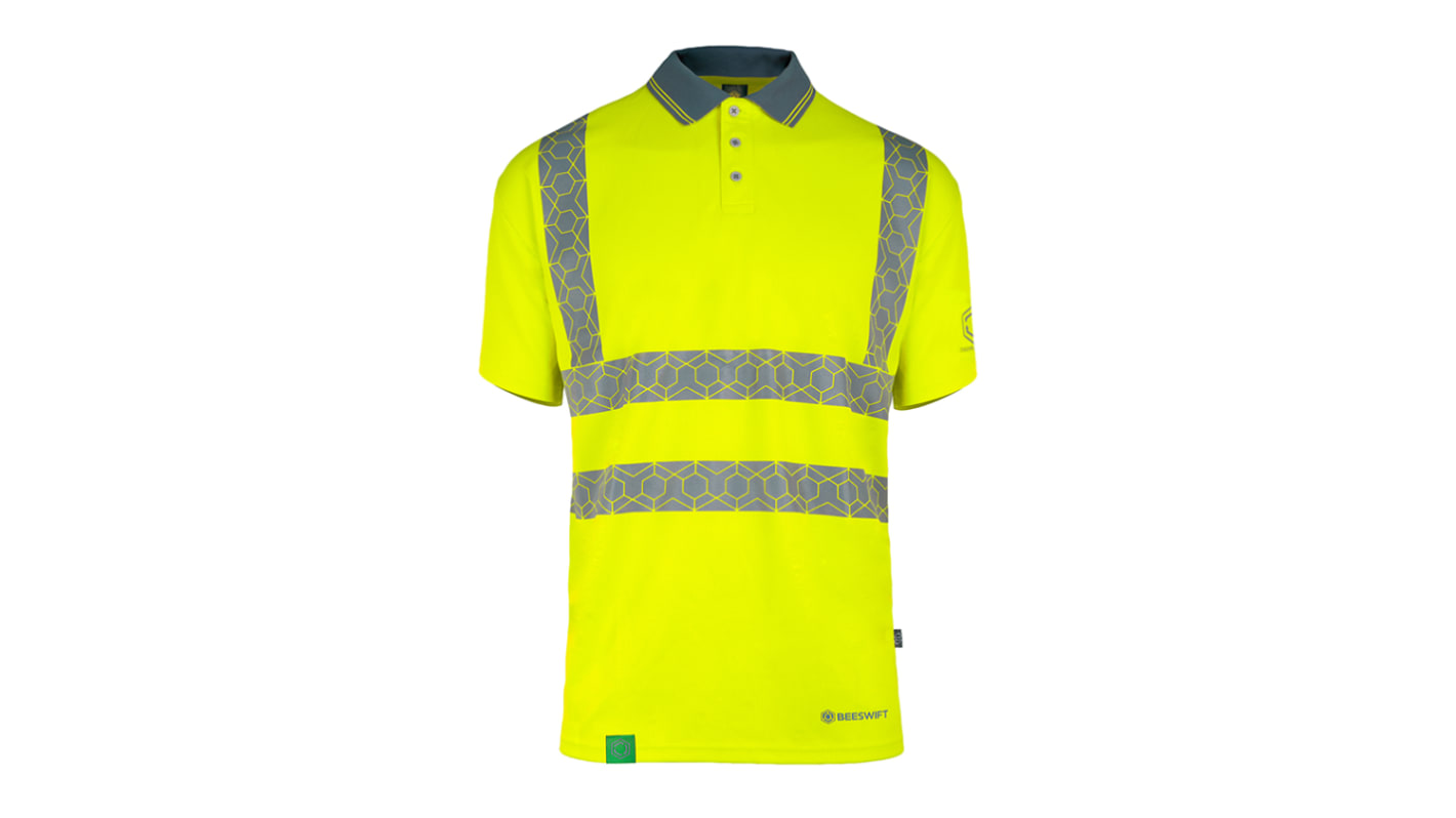 Beeswift EWCPKSS Yellow Unisex Hi Vis Polo Shirt, 4XL