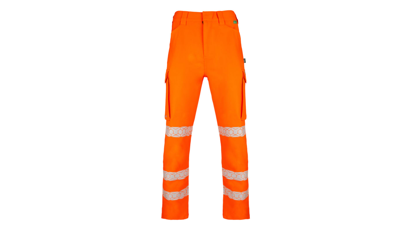 Pantalon haute visibilité Beeswift EWCTR, taille 28pouce, Orange, Confortable, Souple