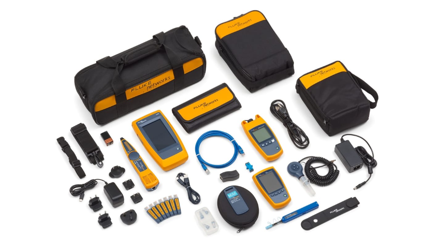 Fluke Networks LIQ-KIT-FQM-100MIC Netzwerktester mit Tonsignal, Netzwerk Prüfgerät, RJ11, RJ45