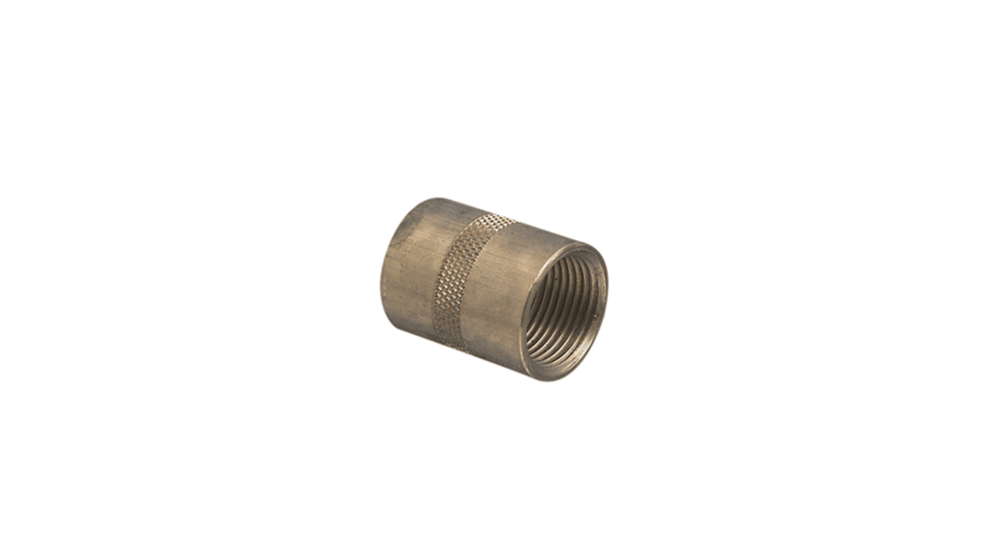 Clipsal Electrical Straight Coupler, Conduit Fitting, 20mm Nominal Size, 20mm, Brass, Brass