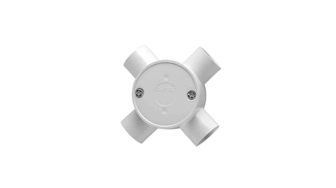 240/20/4-GY | Clipsal Electrical Series 240 Series White PVC Junction ...
