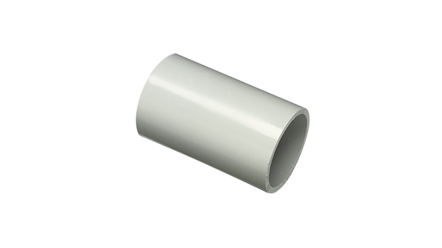 Clipsal Electrical Straight Coupler, Conduit Fitting, 32mm Nominal Size, 32mm, PVC, Grey