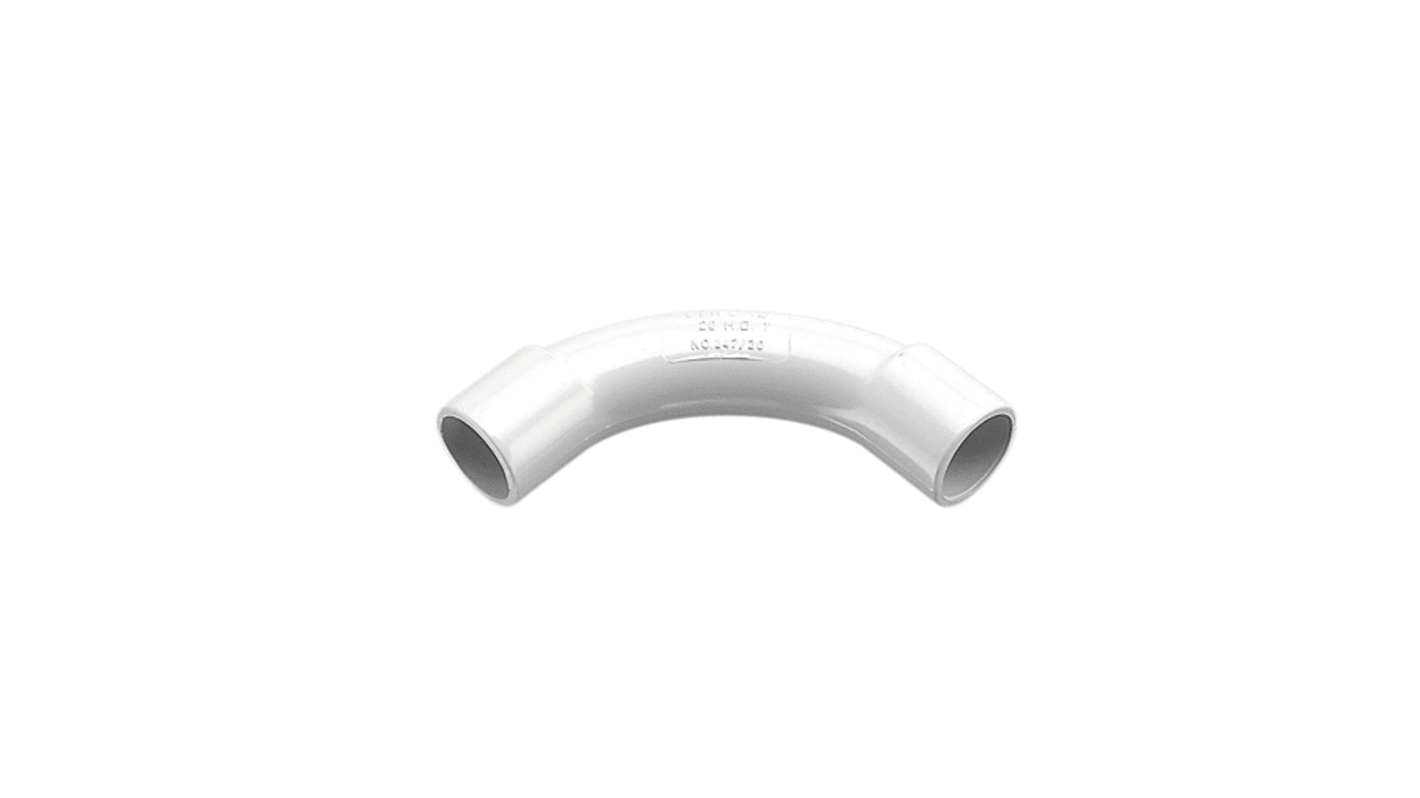 Clipsal Electrical Open Curved Elbow, Conduit Fitting, 16mm Nominal Size, 16mm, PVC, Grey